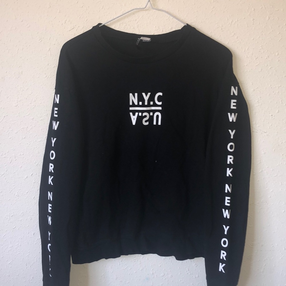 H&M black NYC/USA sweatshirt